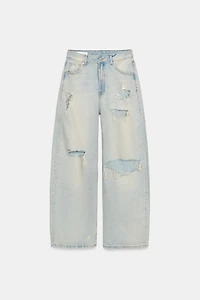 TRF MID-RISE BAGGY JEANS