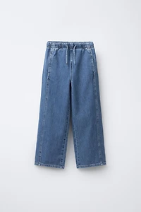 WIDE LEG JEANS WITH DRAWSTRINGS