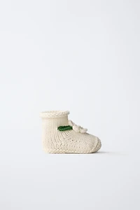 EMBROIDERED BOOTIES
