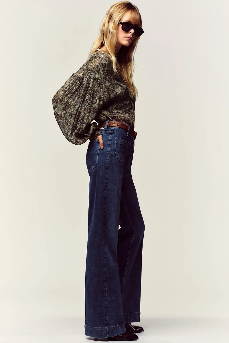 Z1975 FLARE HIGH WAIST JEANS WITH BELT