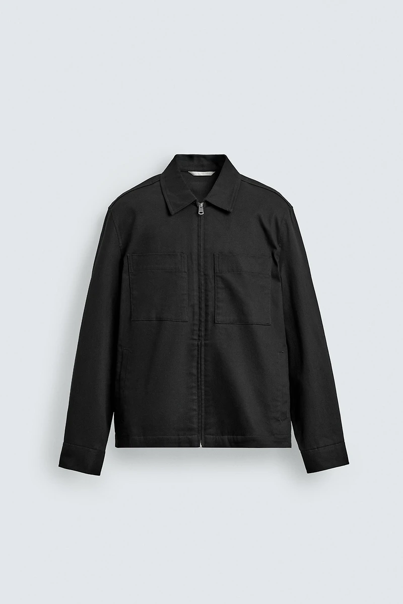 REGULAR FIT OVERSHIRT WITH POCKETS