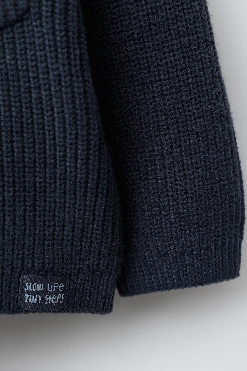 PURL KNIT POCKET JUMPER