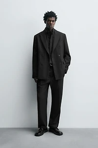 LIMITED EDITION WOOL BLEND DOUBLE BREASTED SUIT BLAZER