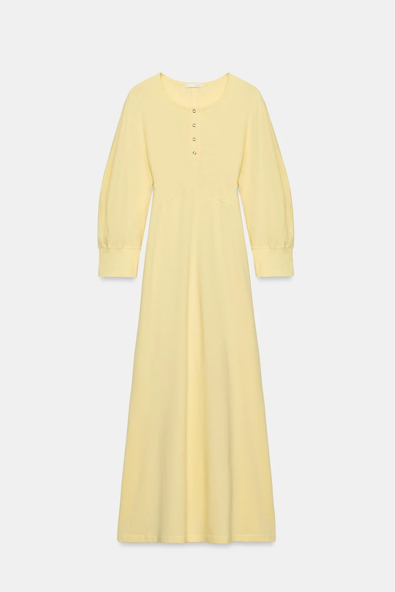 BUTTONED MIDI DRESS