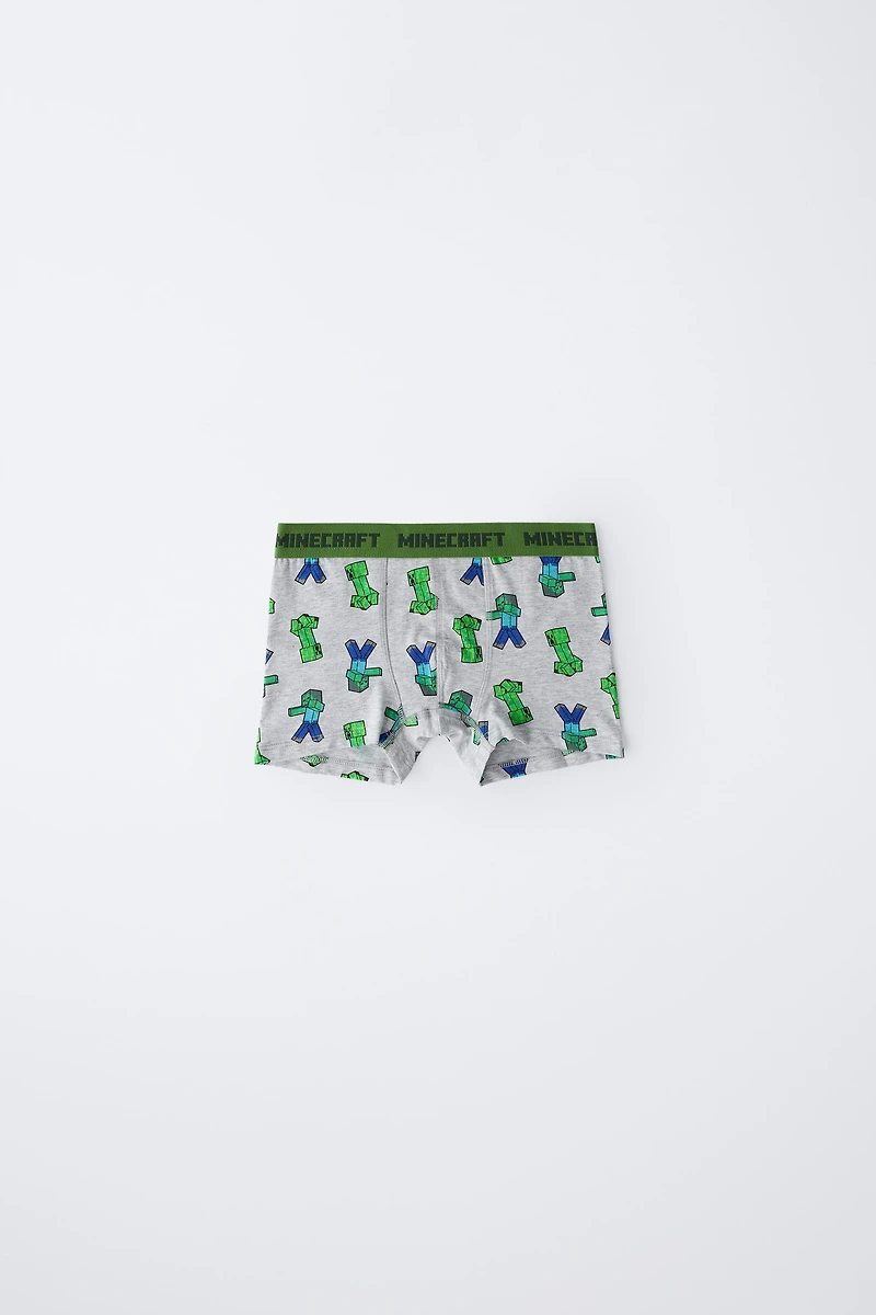 AGES 6-14/ TWO-PACK OF MINECRAFT © MOJANG AB. ™ BOXERS