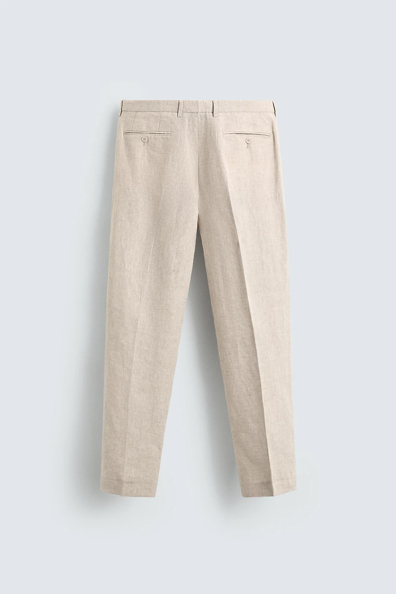 PANTALON DE COSTUME 100% LIN