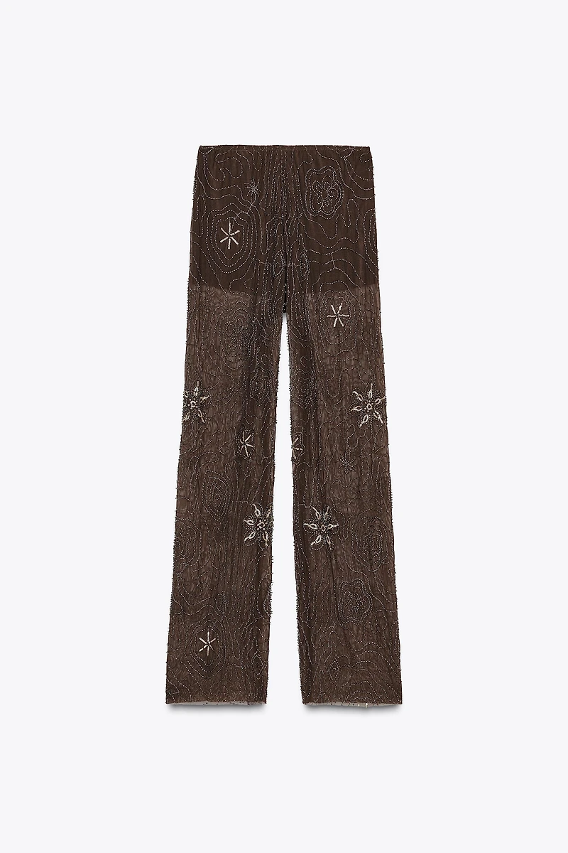 BEADED SEQUIN PANTS