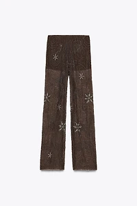 BEADED SEQUIN PANTS