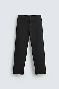 STRAIGHT FIT TWILL PANTS