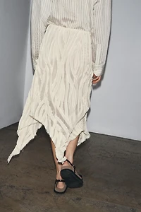 ZW COLLECTION ASYMMETRIC PLEATED SKIRT