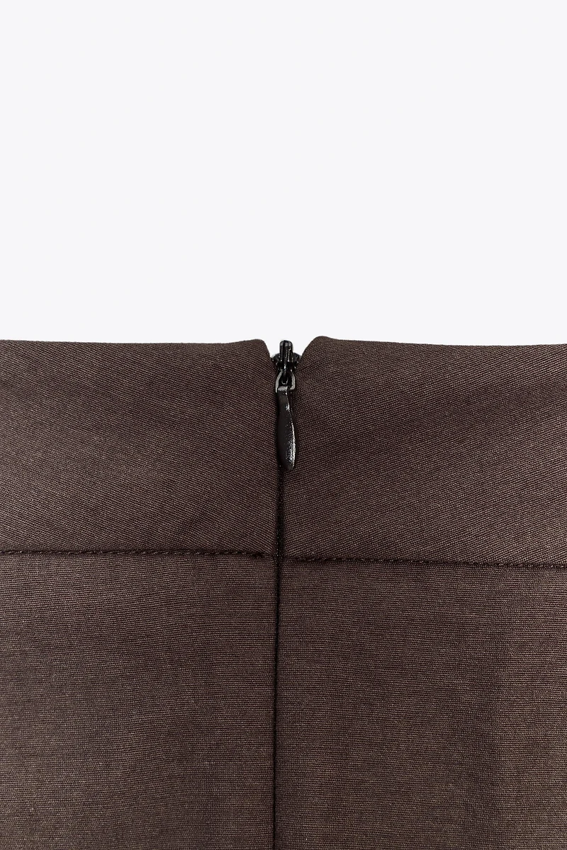 BELTED MIDI A-LINE SKIRT