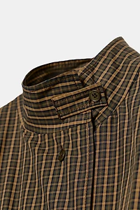 PLAID COTTON SHIRT WITH TIE ZW COLLECTION