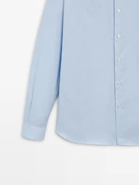 Chemise slim à micro-carreaux 100 % coton