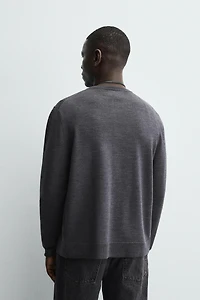 WOOL BLEND REGULAR FIT CARDIGAN