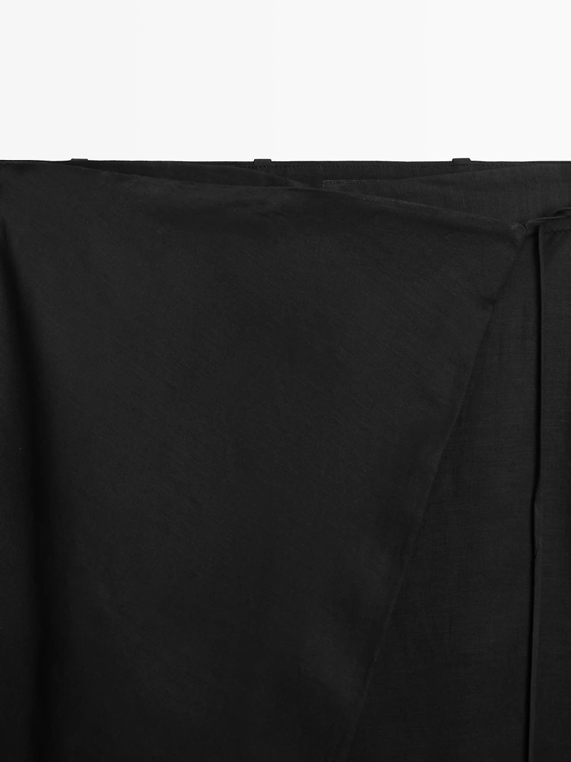 Flowing pareo trousers with tie detail