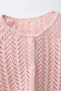 GILET EN MAILLE AJOURÉ