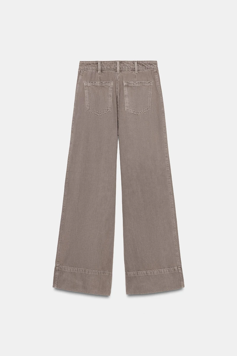 Z1975 MID-RISE WIDE LEG JEANS WITH DARTS