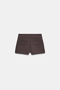 MINI-SHORT EN MATIÈRE SYNTHÉTIQUE