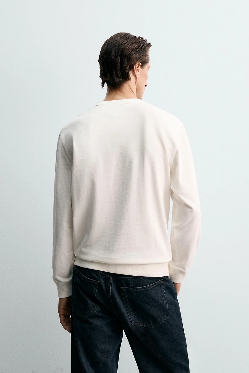 SOFT CREWNECK WASHED SWEATSHIRT