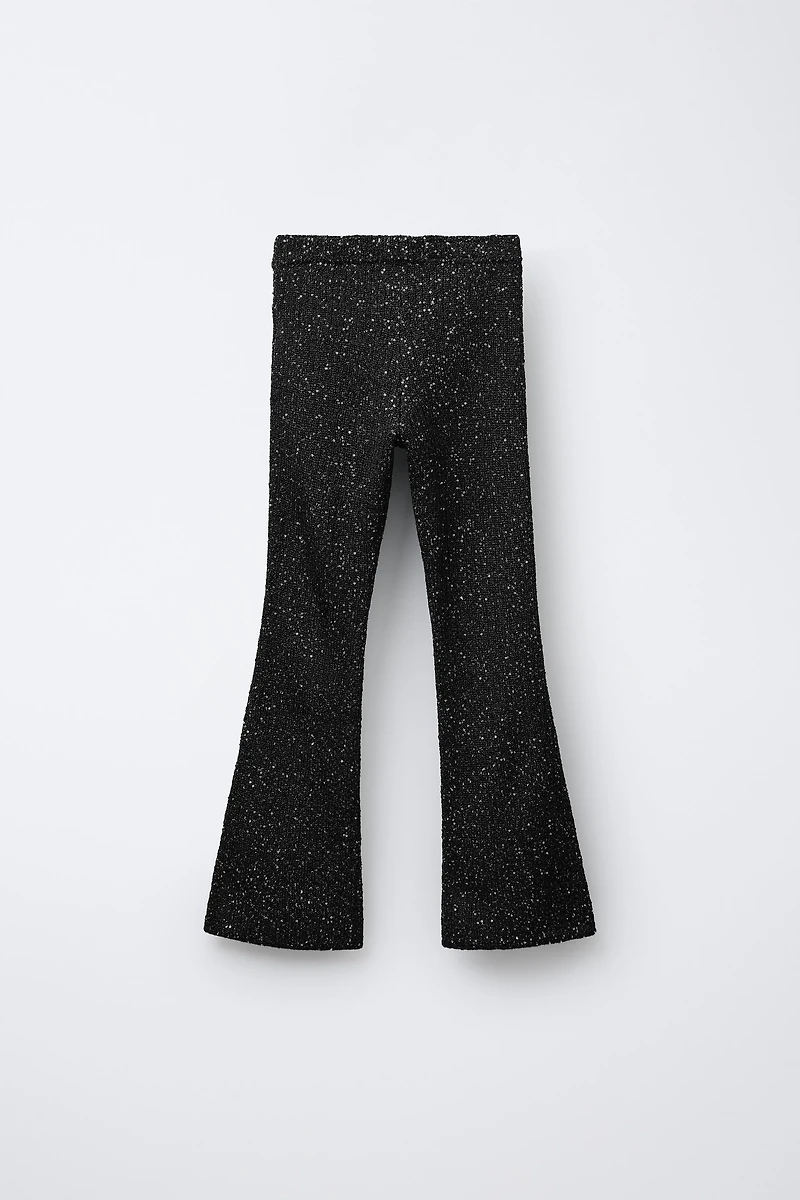 SEQUIN FLARE PANTS
