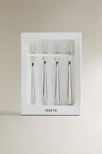 STEEL APPETIZER PICKS SET