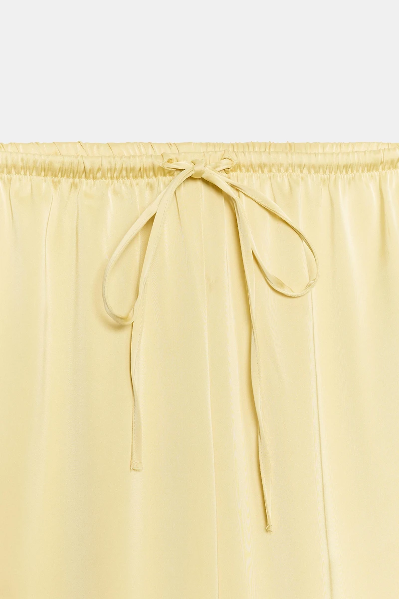 DRAWSTRING SATIN PANTS