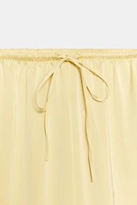 DRAWSTRING SATIN PANTS