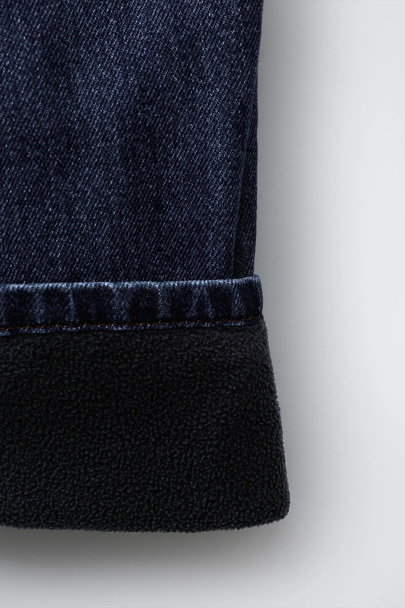 FLEECE-LINED BALLOON JEANS