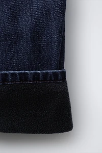 FLEECE-LINED BALLOON JEANS