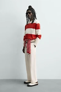 AARON LEVINE X ZARA STRIPED JACQUARD JUMPER