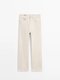 Mid-rise straight-leg jeans