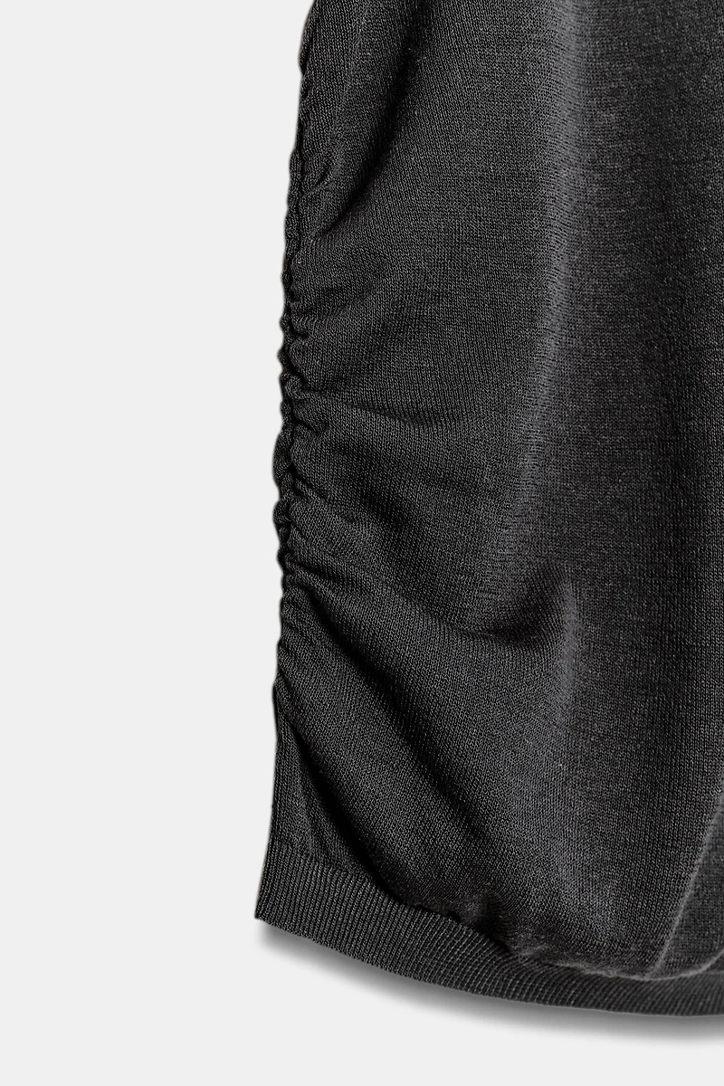 DRAPED KNIT TOP