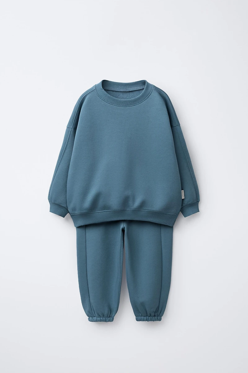 ENSEMBLE JOGGING SWEAT-SHIRT ET PANTALON JOGGER BASIQUE ÉTIQUETTE
