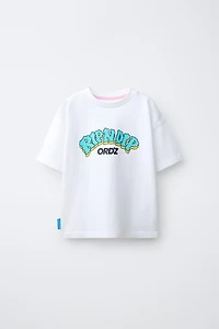 RIPNDIP © X ZARA KIDS RAISED LOGO T-SHIRT