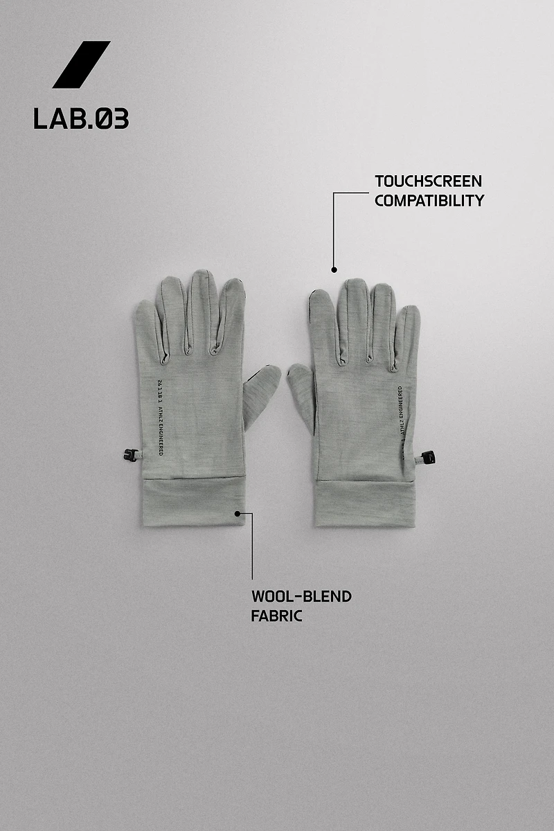 GANTS DE RUNNING EN LAINE MÉLANGÉE