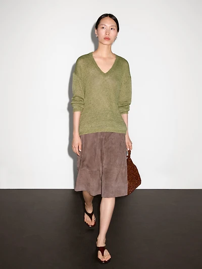 100% linen cutwork sweater