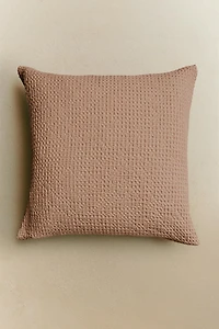 WAFFLE-KNIT THROW PILLOW COVER