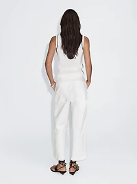High-waist barrel fit trousers