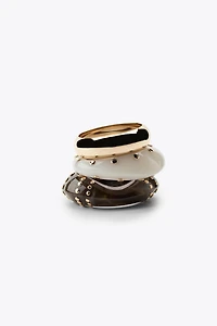 3-PACK OF RESIN STUDDED BANGLES