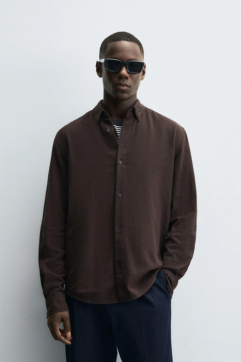 TEXTURED CHECKERED SHIRT