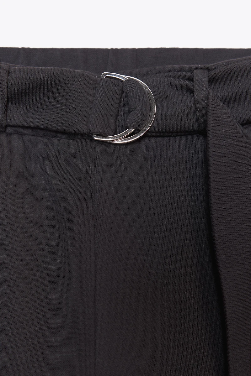 PLUSH BELTED PANTS