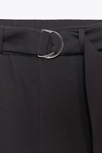 PLUSH BELTED PANTS