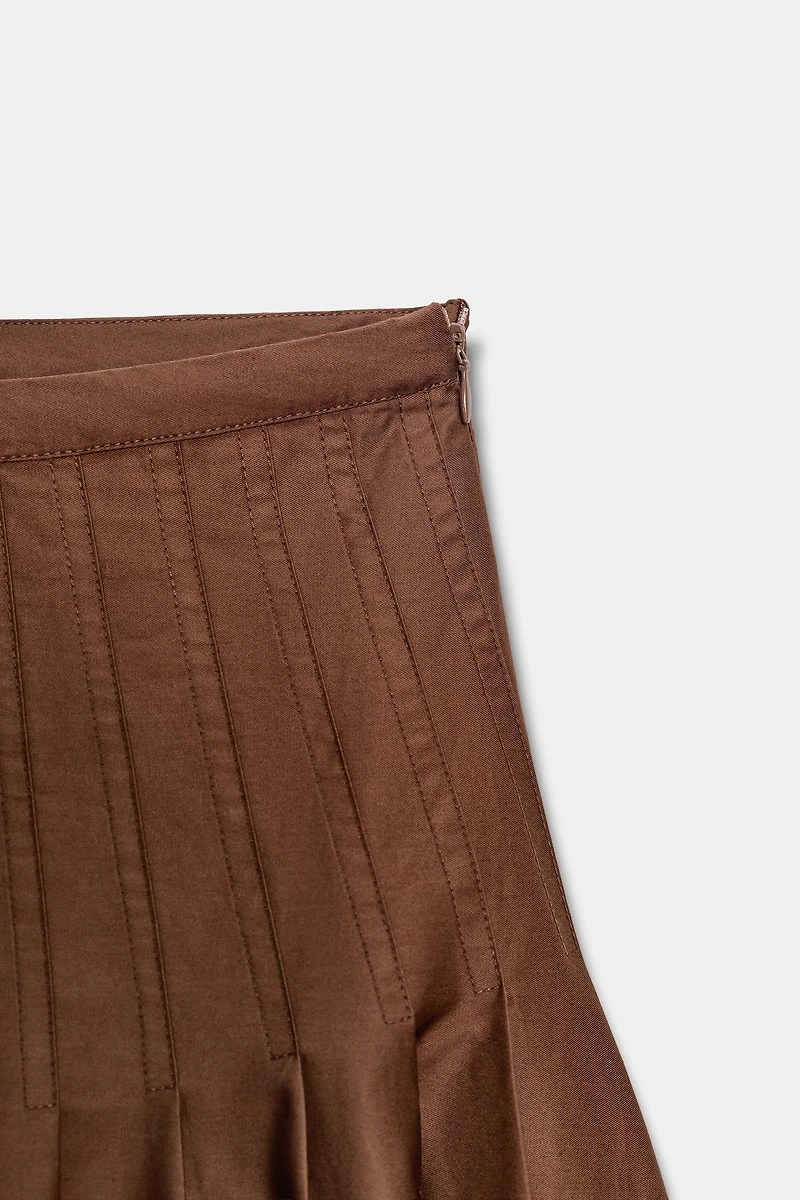 PLEATED MIDI SKIRT