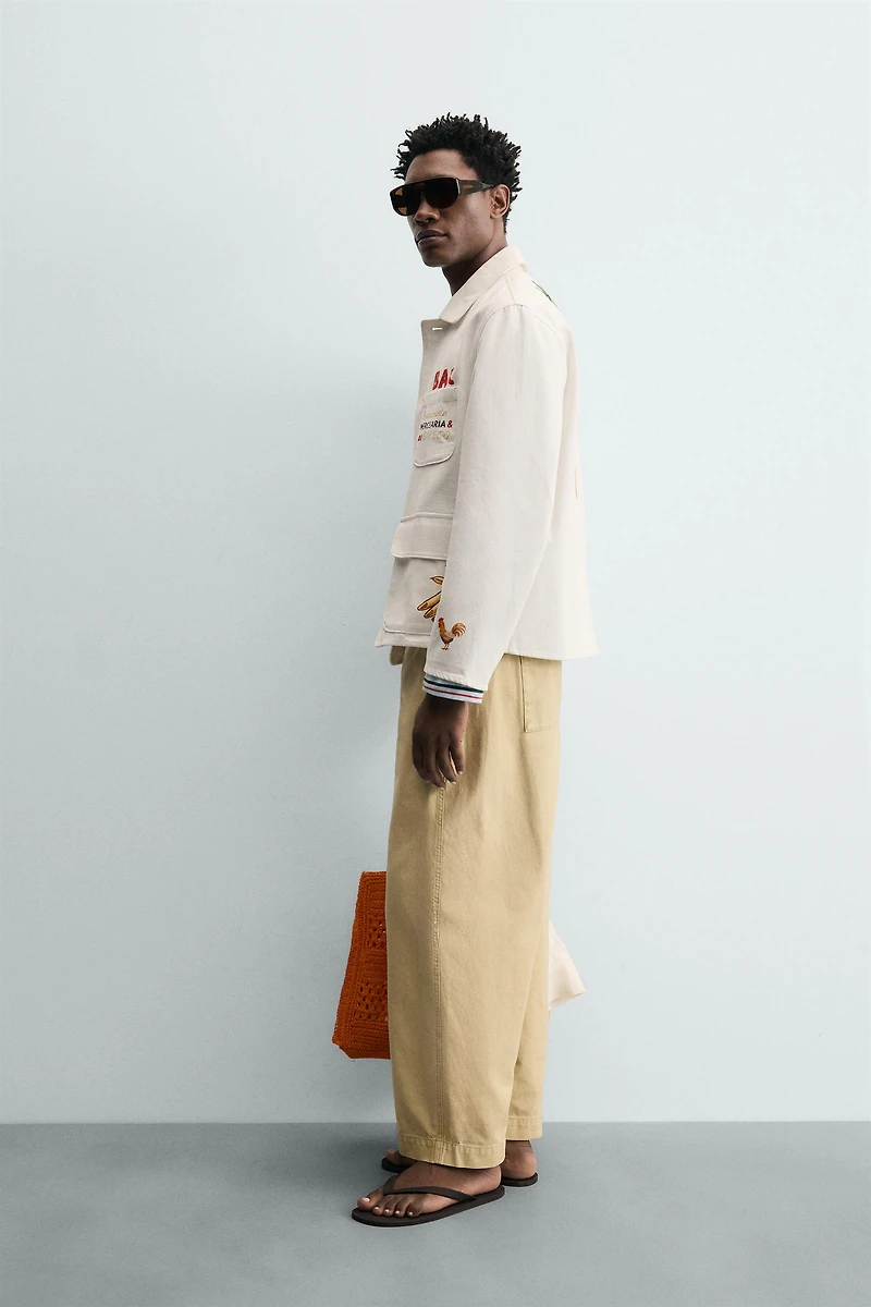 WASHED BALLOON FIT PANTS