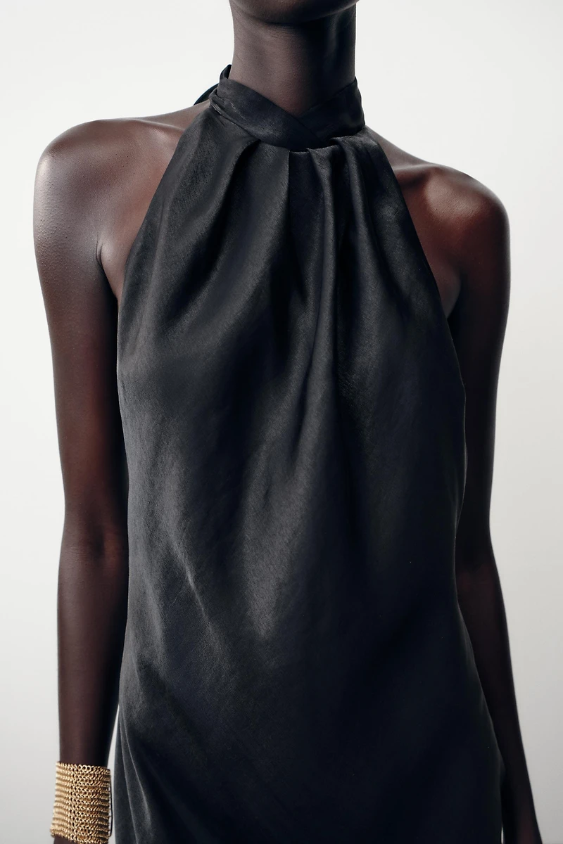 HALTER MIDI DRESS