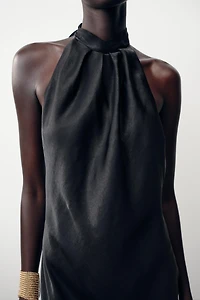 HALTER MIDI DRESS