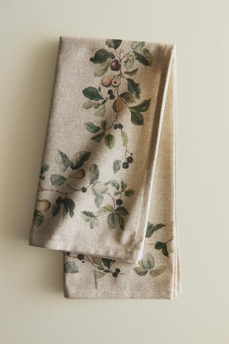 LOT DE SERVIETTES IMPRIMÉ FRUITÉ (LOT DE 2)