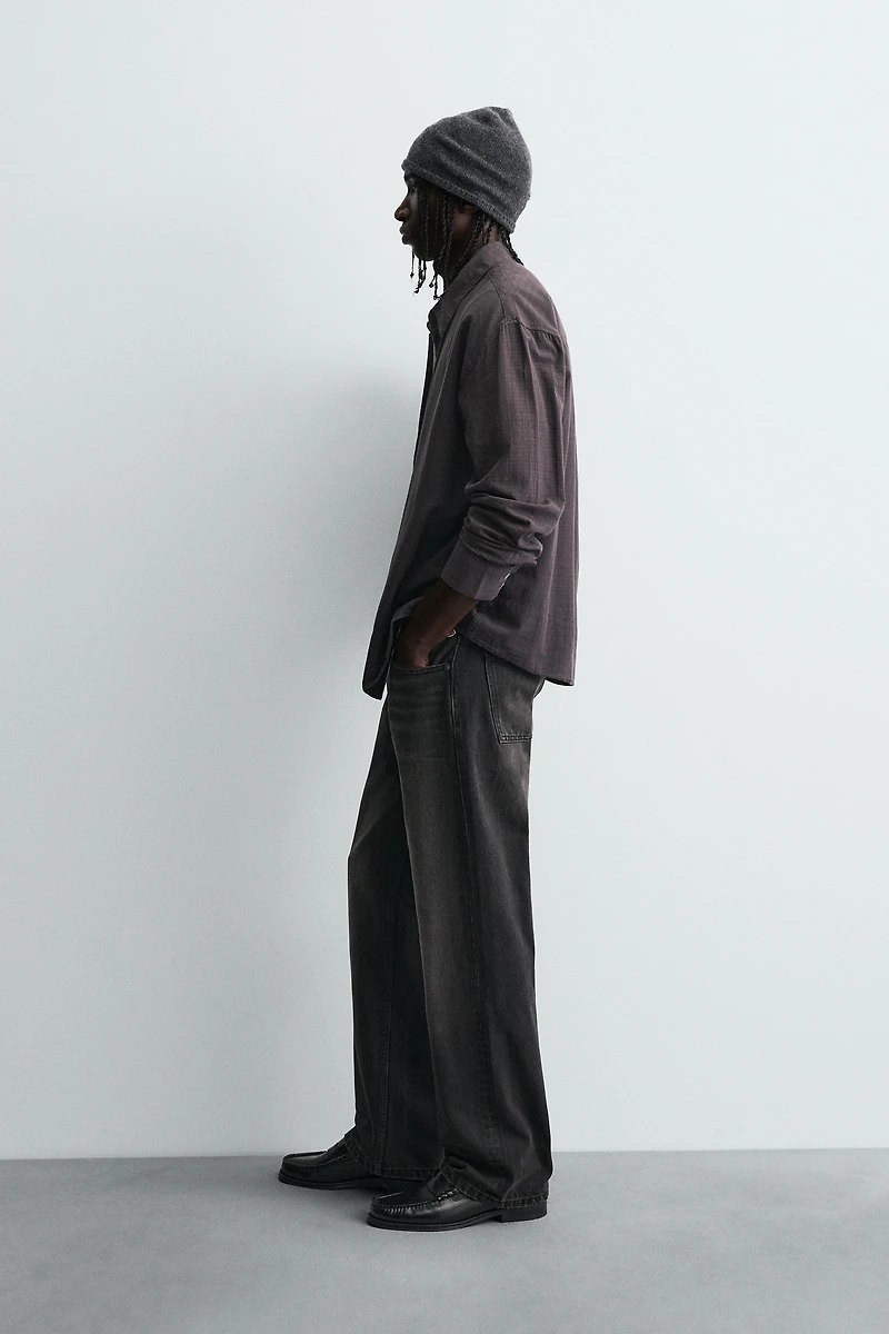 RELAXED FIT PLAID SHIRT