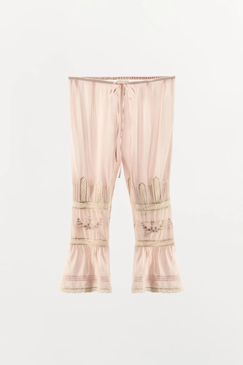 TIED LACE PANTS