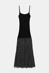 ROBE LONGUE BIMATIÈRE À POIS